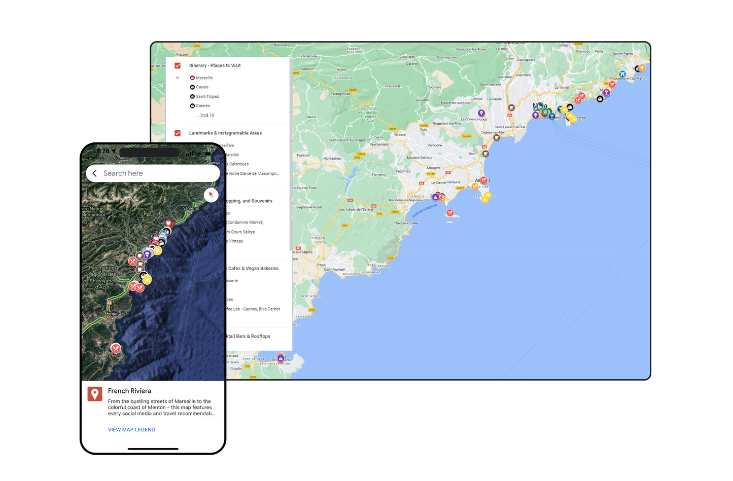 🏖️ French Riviera: Map 🇫🇷